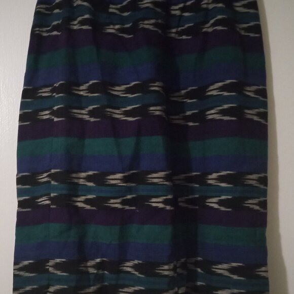 Sharon Young women's button wrap skirt size 4 multicolor geometric Y2K - Picture 2 of 4